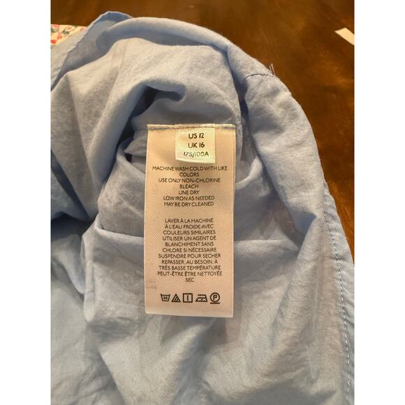 Maeve Anthropologie Women’s Pleated Red Blue Green Geometric Mini Skirt Size 12 - Picture 4 of 9